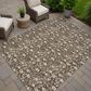 Dalyn Rug Company Soft Essentials Floral Chocolate 8" x 10" Indoor/Outdoor Area Rug, , large