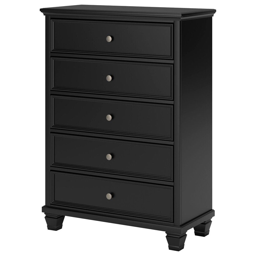 Ashley Lanolee 5-Drawer Chest in Black, , large