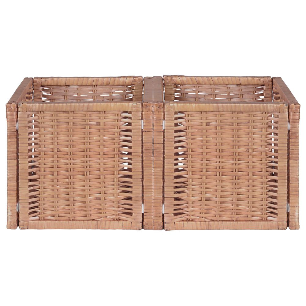 Regency Global Sourcing Niche Cubo Wicker Storage Basket in Natural (Set of 2), , large