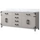Lexora Home Laurel 72" Double Bathroom Vanity in White Oak with White Carrara Marble Top and Rectangular Sinks, , large