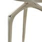 Maple and Jade 25" Round End Table with 3 Tripod Legs in Polished Silver, , large