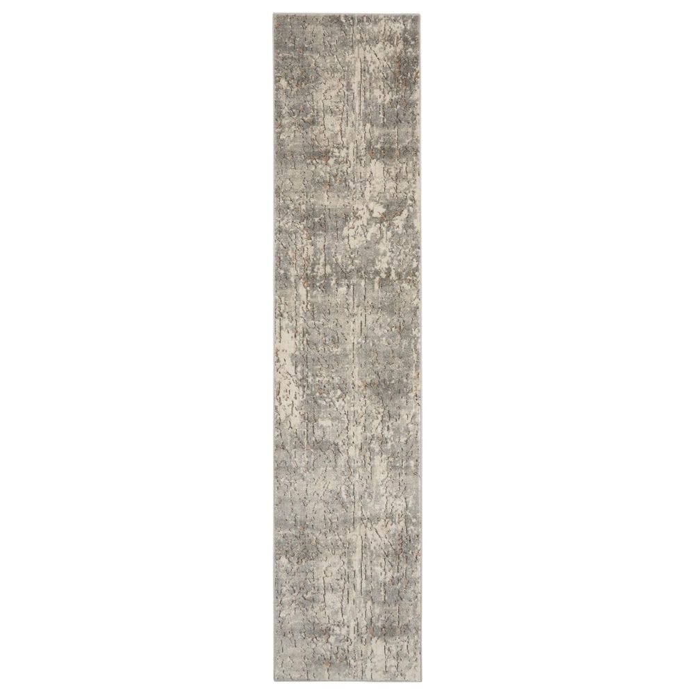Nourison Quarry QUA03 2"2" x 10" Beige and Grey Runner, , large