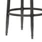 Armen Living Eunice Swivel Bar Height Stool with Mushroom Brown Upholstery in Antique Pewter, , large