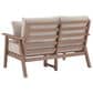 Ashley Grover Beach Outdoor Loveseat with Cushion in Driftwood, , large