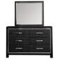 Ashley Kaydell 4-Piece Queen Upholstered Bed Set in Black and Dark Gray, , large