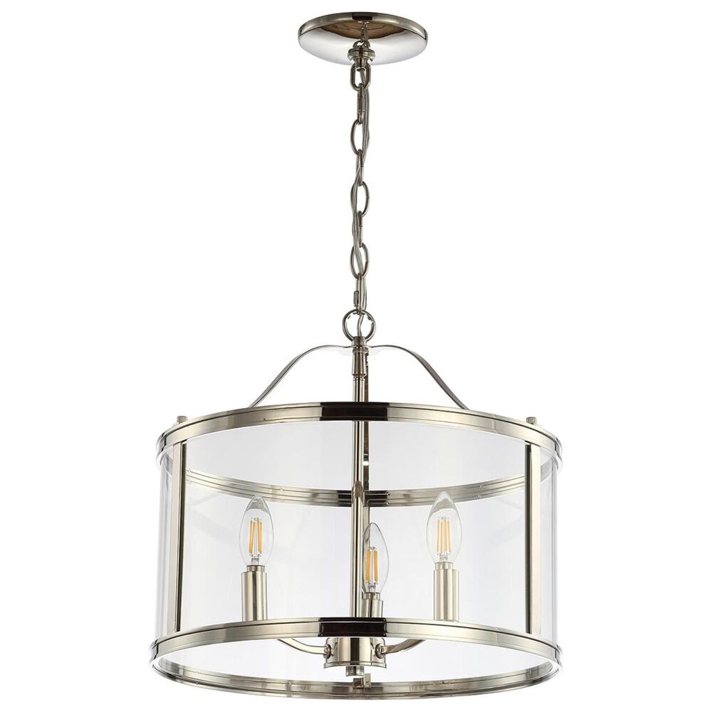 Safavieh Jude Pendant in Shiny Nickel/Clear, , large