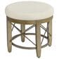 Flair Industries Vanessa 6-Drawers Vanity Desk with Folding Mirror and Stool in Champagne Silver, , large