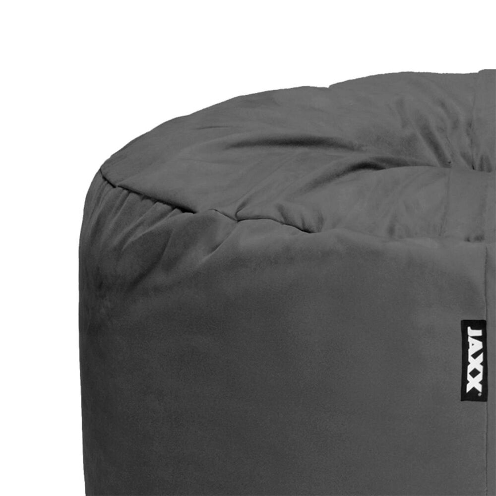 Jaxx 4&#39; Round Bean Bag with Removable Cover in Charcoal, , large
