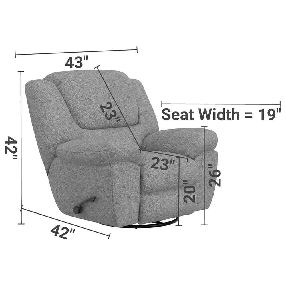 Catnapper Trifecta Power Swivel Recliner in Smoke, , large