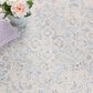 Safavieh Micro-Loop MLP516A 4" x 6" Ivory and Blue Area Rug, , large