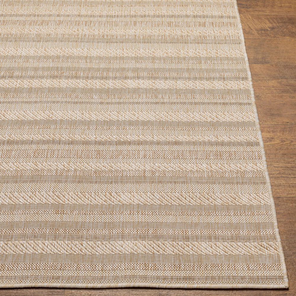 Surya Eagean EAG-2409 Light Beige, Brown, Cream and Light Brown 2&#39; x 2&#39;11&quot; Indoor/Outdoor Area Rug, , large