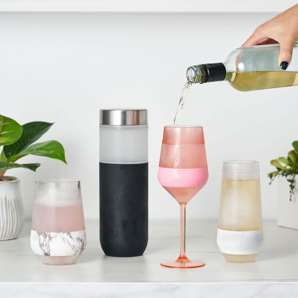 True Stemmed Wine Freeze Cooling Cup Tinted in Multicolor &#40;Set of 4&#41;, , large