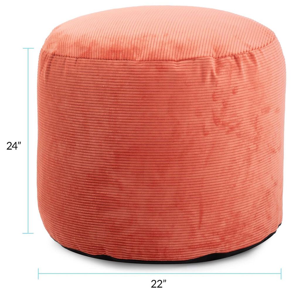 Howard Elliott Pana Tall Pouf in Terracotta, , large