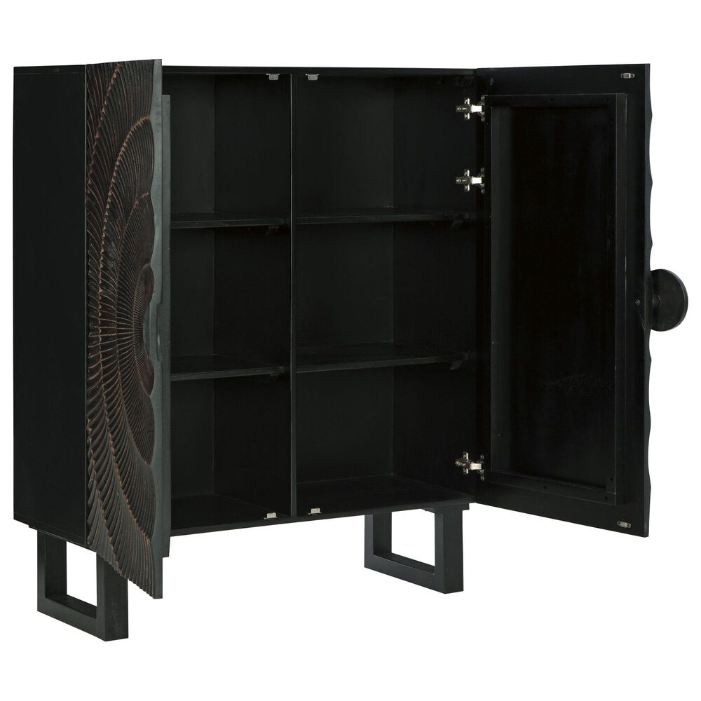Ashley Fosterman Accent Cabinet in Distressed Black, , large