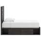 Ashley Hollivern Twin Panel Bed with Storage in Dark Gray, , large