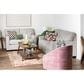 Ashley Mahoney Stationary Loveseat in Pebble, , large