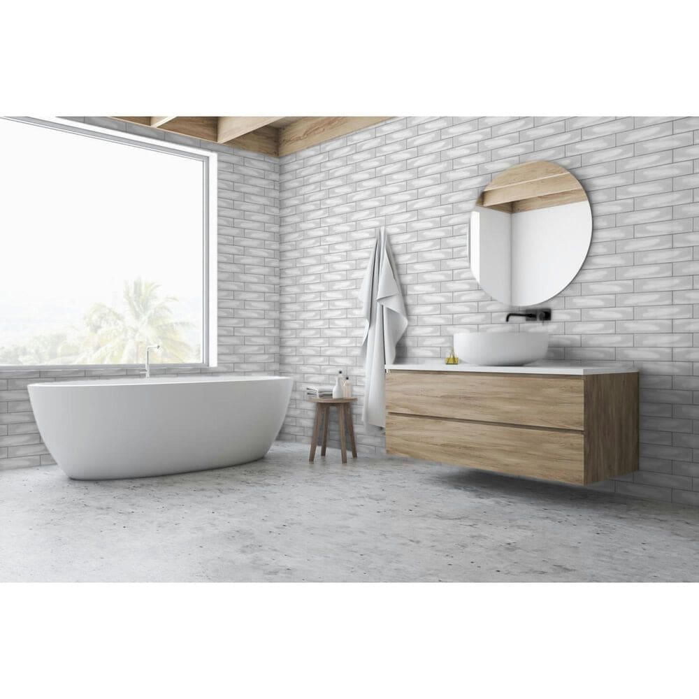 Emser Craft II White 3&quot; x 12&quot; Matte Ceramic Tile, , large