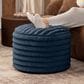 Jaxx Paran Round Ottoman in Mondo Navy, , large