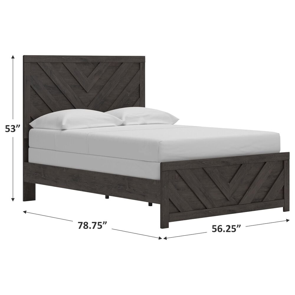 Ashley Prendonea Full Panel Bed in Dark Charcoal, , large