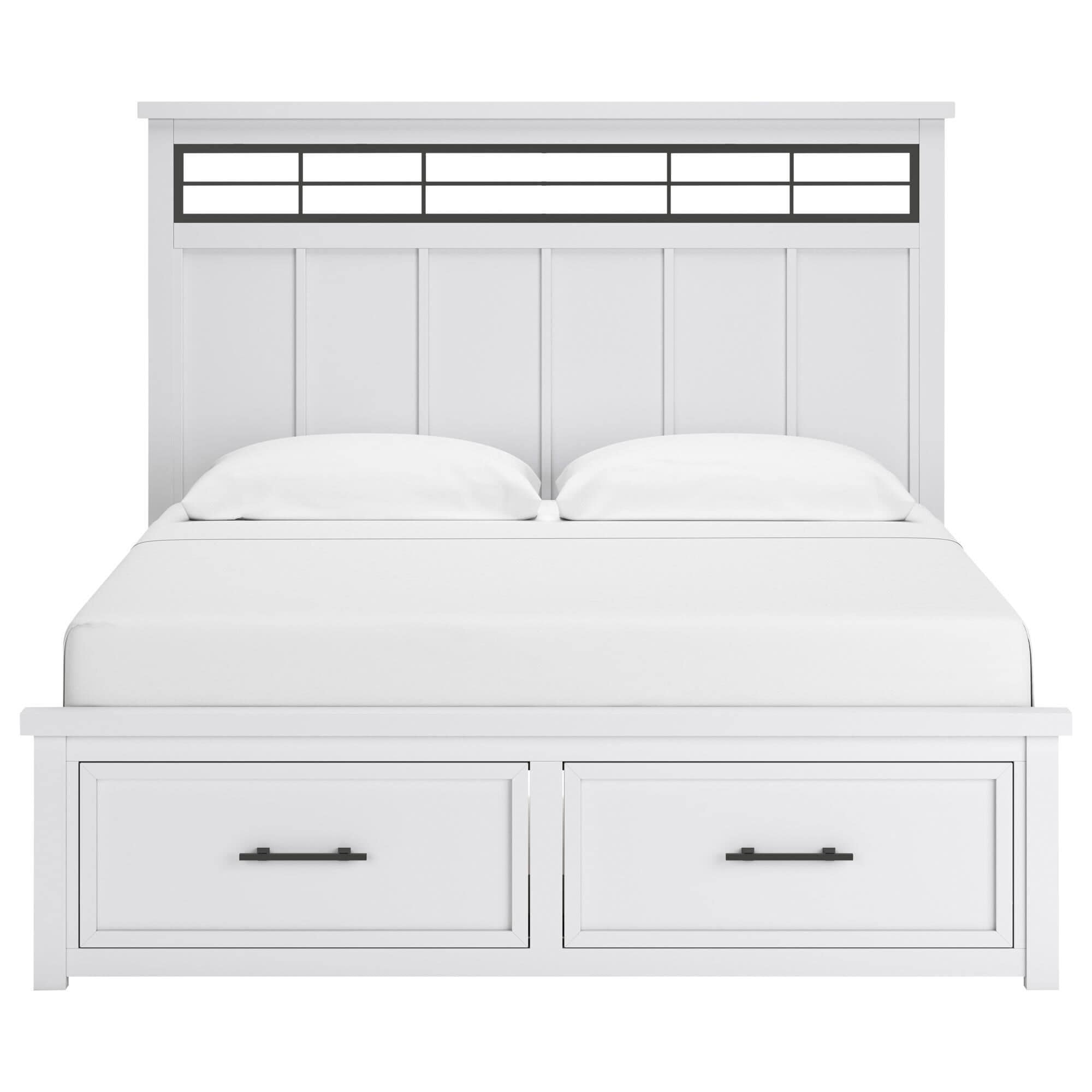 Ashley 5-Piece King Bedroom Set in White and Natural