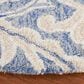 Safavieh Micro-Loop MLP532M 5" Round Blue and Ivory Area Rug, , large