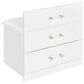 Pacific Landing Danbury 3-Drawer Makeup Vanity Set in White High Gloss, , large