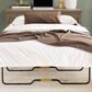 Richlands Furniture Soren Wood Twin 2 Door Desk Dream Console with Mattress and Cover in Light Oak, , large