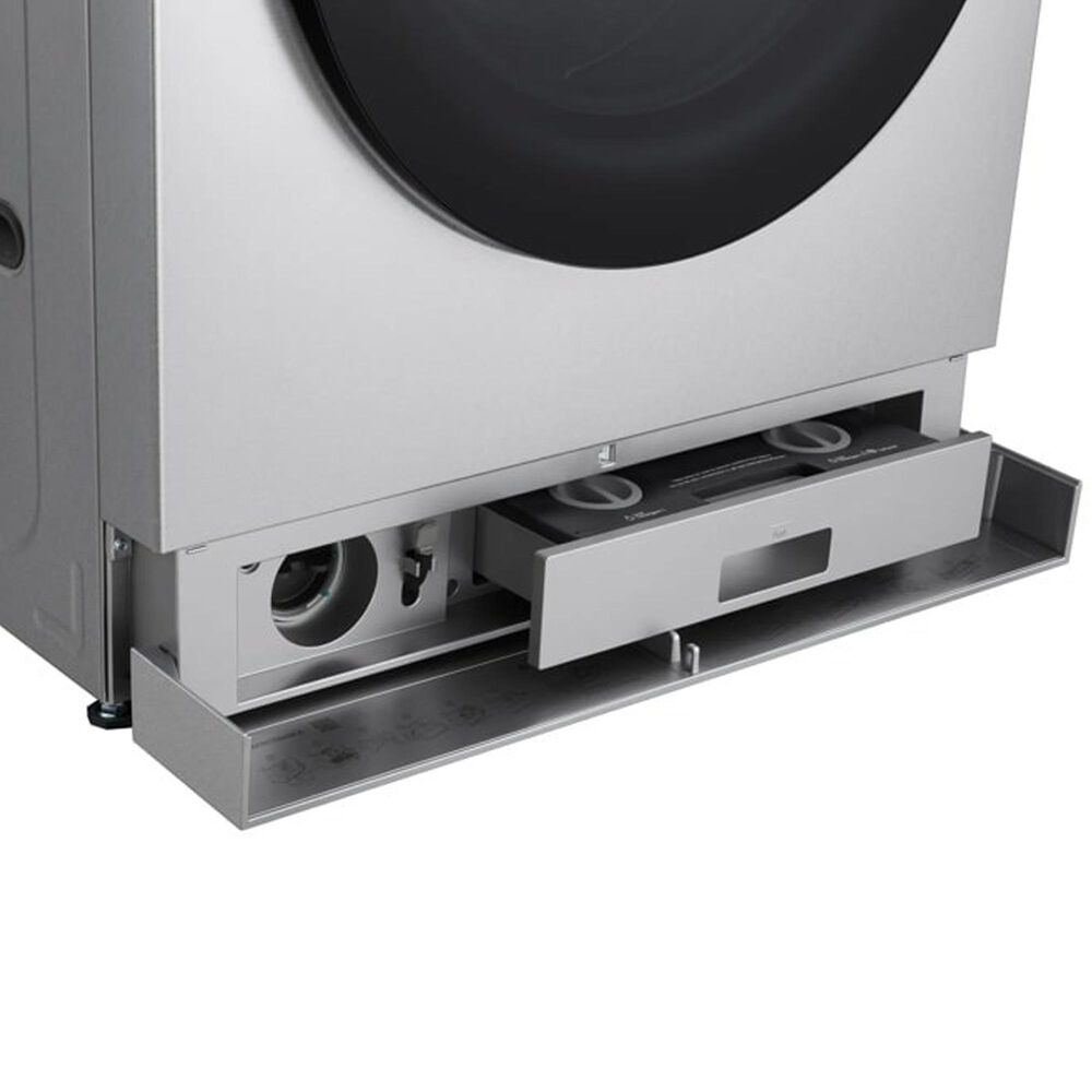 LG 5.8 Cu. Ft. Smart Front Load Washer and 9.0 Cu. Ft. Gas Dryer in Brushed Platinum Steel, , large