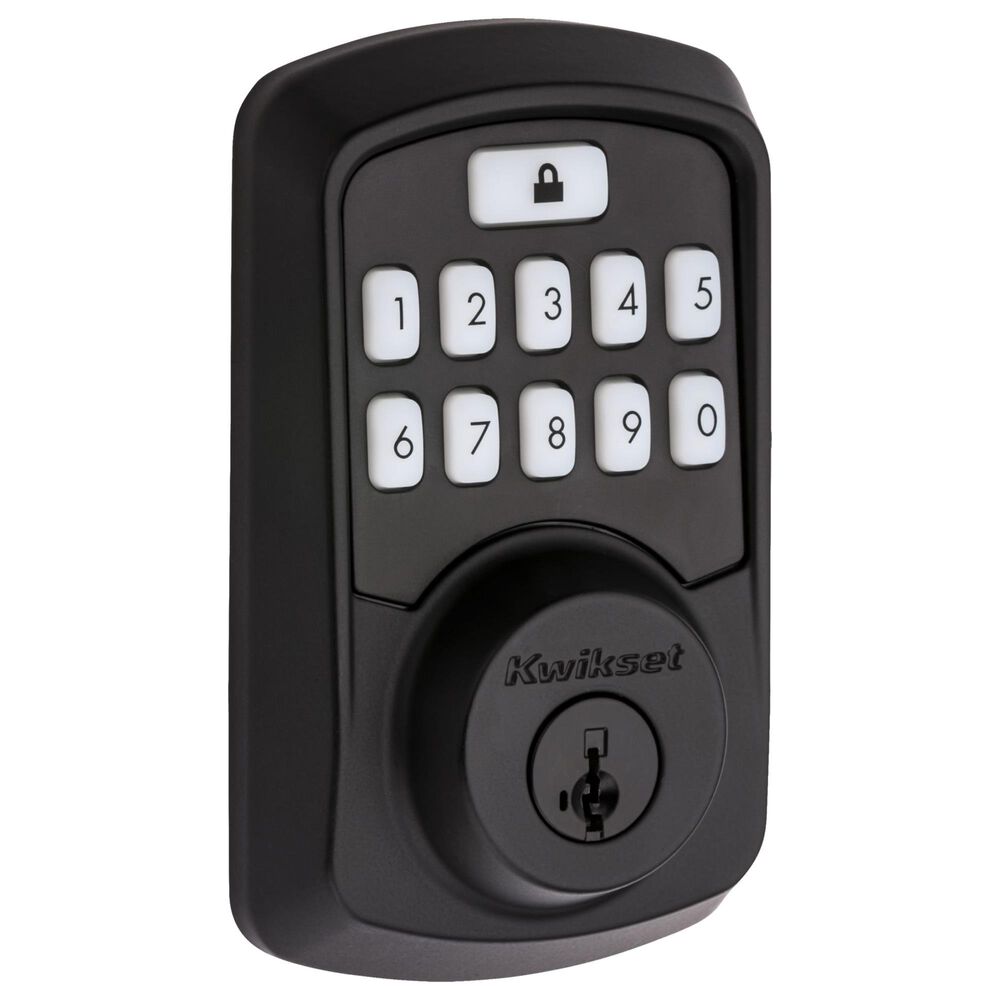 Kwikset Aura Bluetooth Enabled Smart Lock in Matte Black, , large
