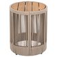 Hearth and Haven 2-Piece Outdoor Coffee Table and Side Table Set with Woven Rope Design in Beige and Teak, , large