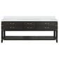 Lexora Home Norwalk 84" Double Bathroom Vanity in Black Oak with White Quartz Top and Rectangular Sinks, , large