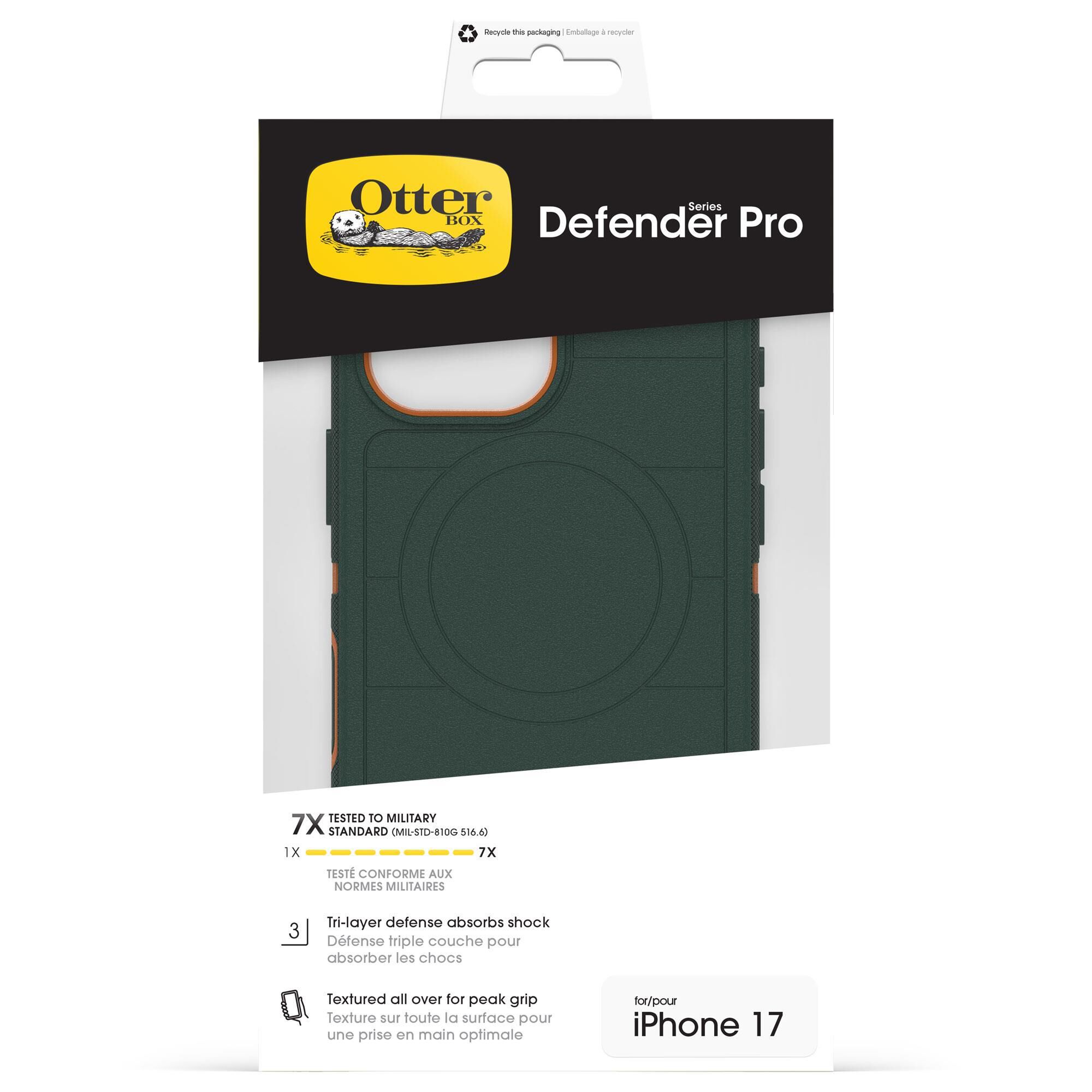 OtterBox Defender Pro MagSafe Case for iPhone 17 in Green Intrigue