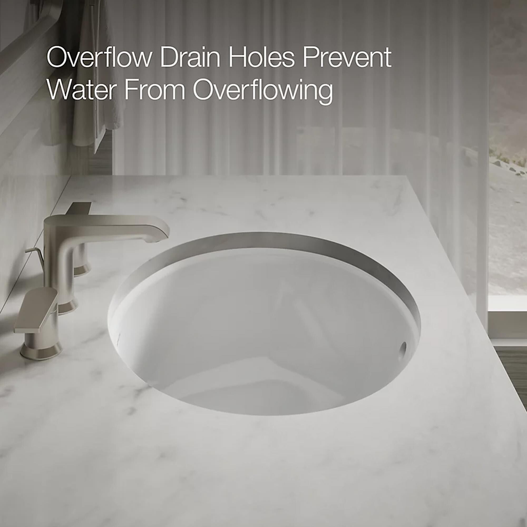 Kohler Caxton Oval Undermount Bathroom Sink in White