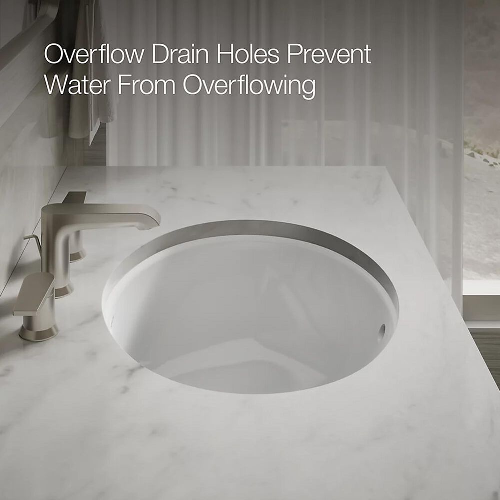 Kohler Caxton Oval Undermount Bathroom Sink in White, , large