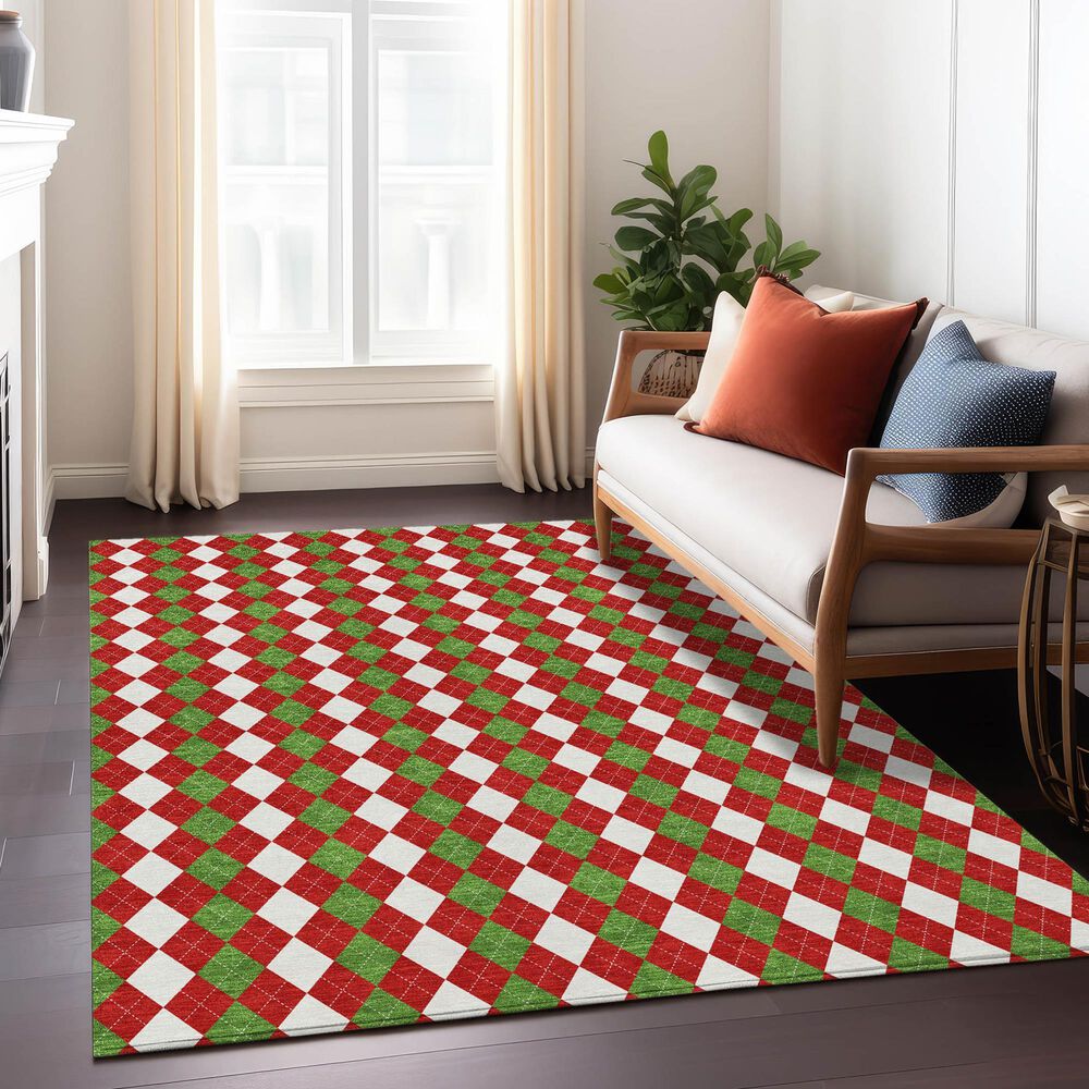 Dalyn Rug Company Wonderland WN20 5&#39; x 7&#39;6&quot; Red Indoor/Outdoor Area Rug, , large