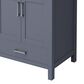 Lexora Home Jacques 30" Single Bathroom Vanity in Dark Grey with 2 cm White Cultured Marble Top and Rectangular Sink, , large