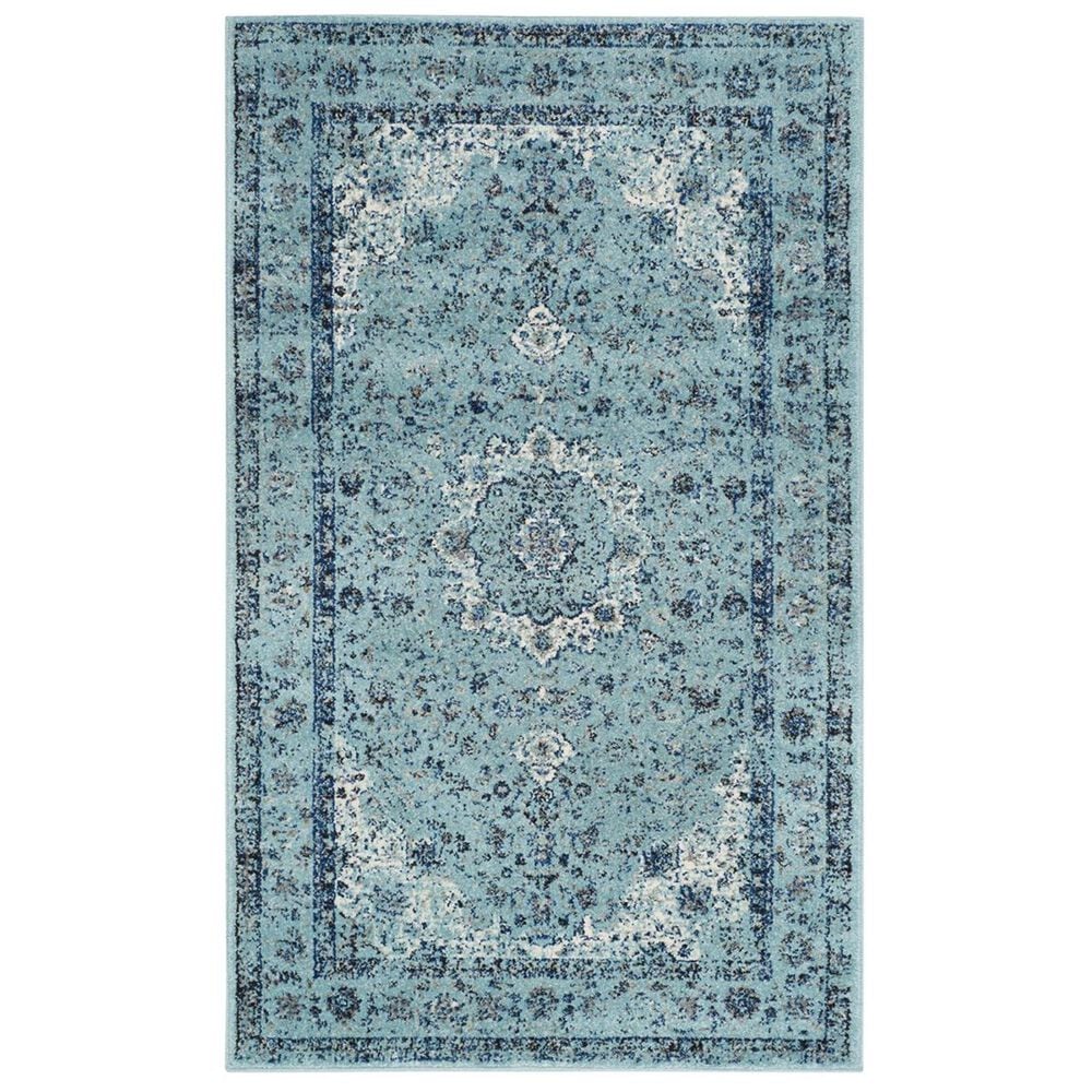 Safavieh Evoke EVK220E-3 3" x 5" Light Blue/Light Blue Area Rug, , large