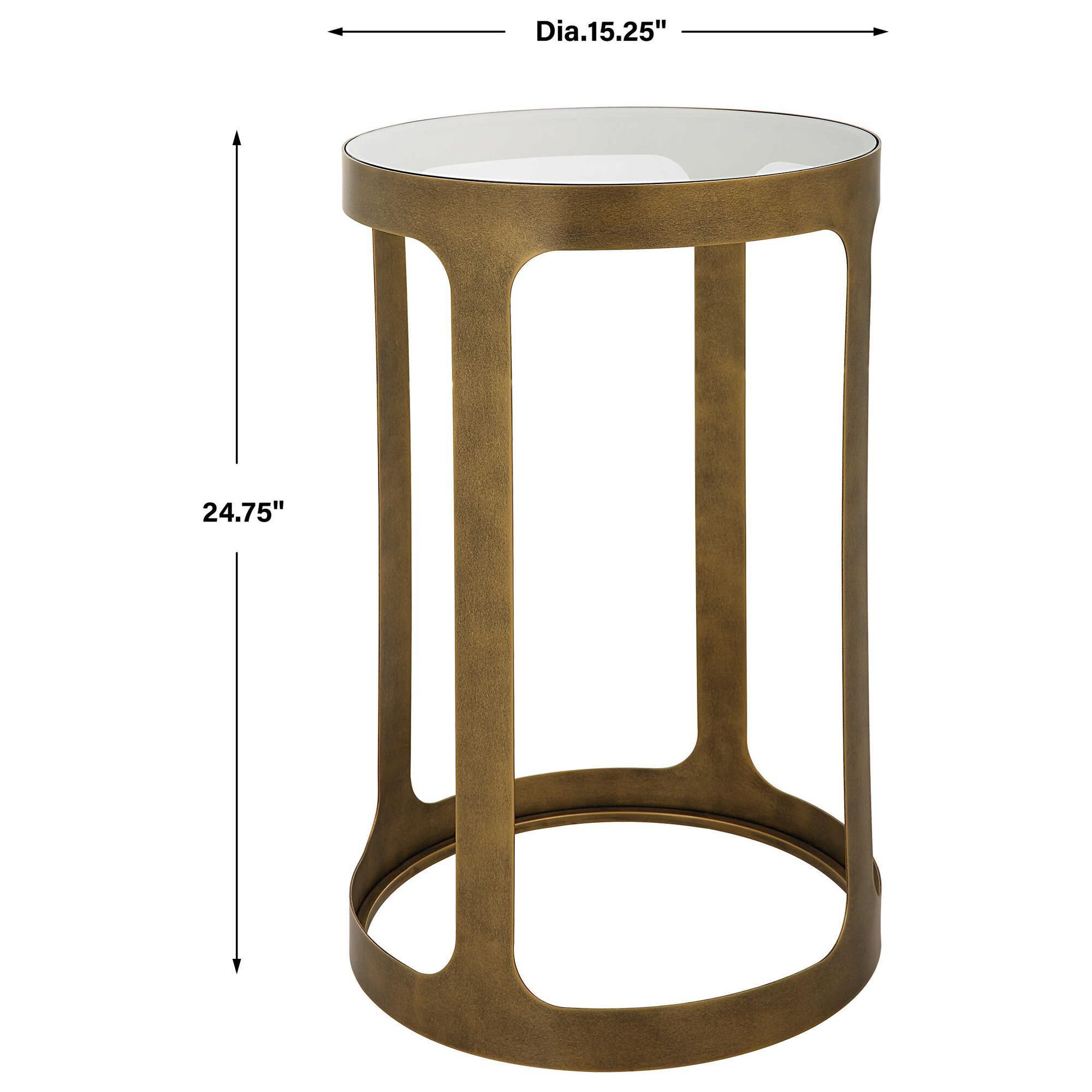 Uttermost Accent Table in Antique Gold