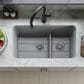 Kohler Cairn Smart Divide 33.5" Undermount Double-Bowl Kitchen Sink in Matte Grey, , large