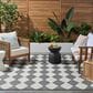 Nourison Positano Geometric Charcoal 8" x 10" Indoor/Outdoor Area Rug, , large
