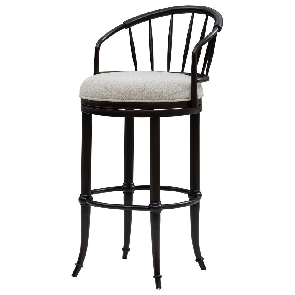 Armen Living Luther Bar Height Stool in Dark Brown, , large