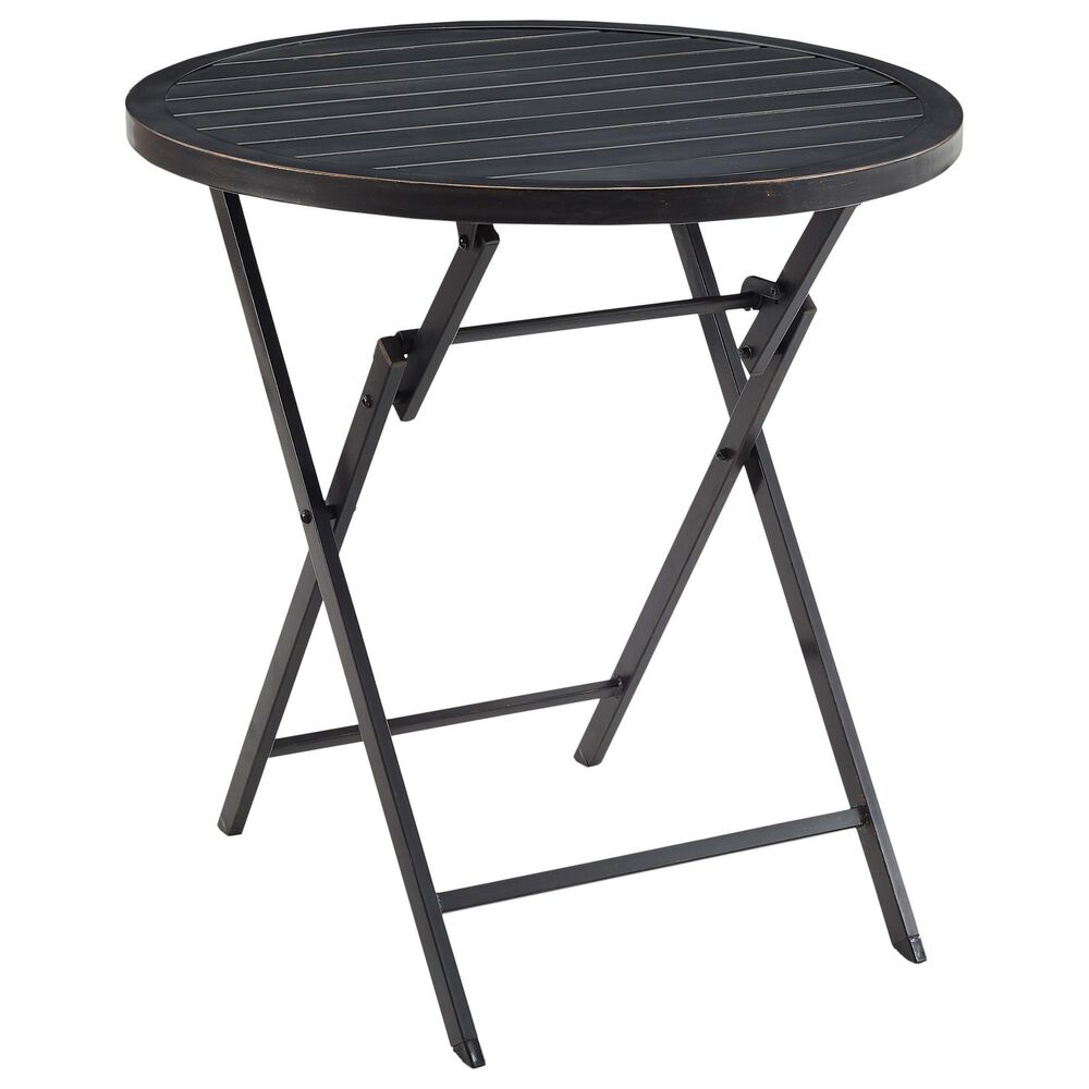 Crosley Furniture Kaplan Patio Folding Bistro Table in Oil Rubbed