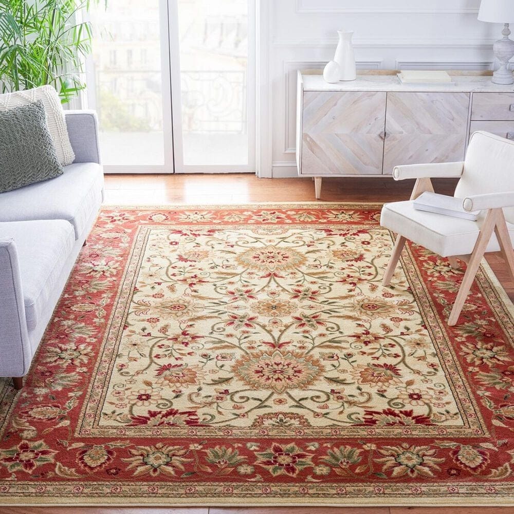 Safavieh Lyndhurst LNH212 9&#39; x 12&#39; Ivory and Rust Area Rug, , large