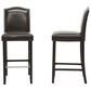 Baxton Studio Libra Bar Stool in Dark Brown (Set of 2), , large