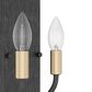 Hunter Merlin 2-Light Wall Sconce in Rustic Iron and Alturas Gold, , large