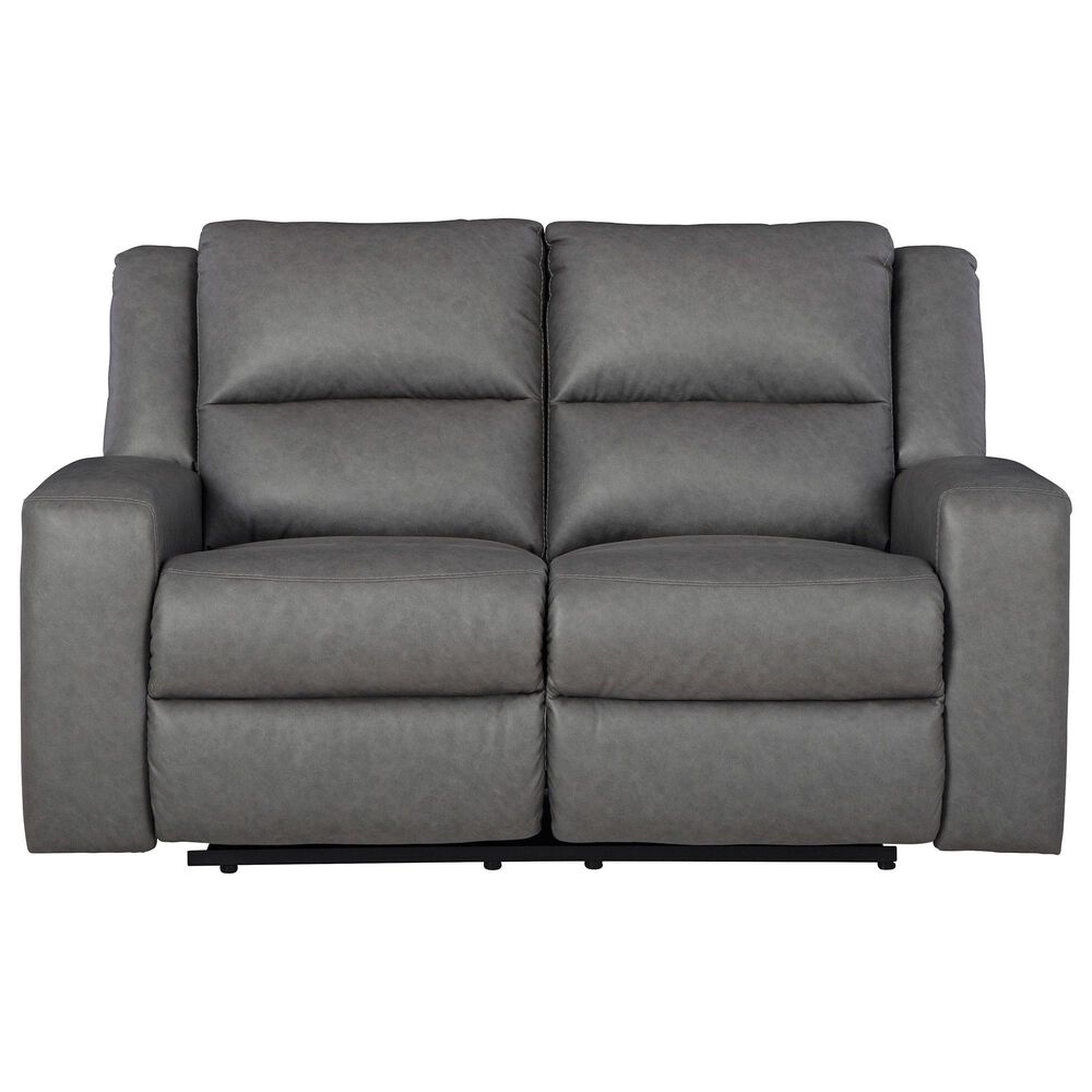 Ashley Brixworth Reclining Loveseat in Slate, , large
