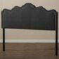 Baxton Studio Nadeen King Upholstered Headboard in Dark Grey, , large