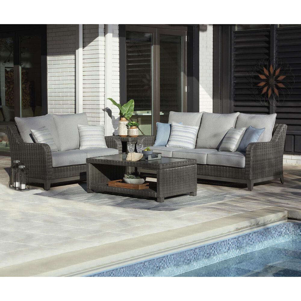 Ashley Elite Park Patio Coffee Table in Gray - Table Only, , large