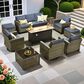 HOMLUX 10-Piece Patio Seating Bundle in Denim Blue, , large
