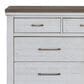 Sasha Lee Traditional 7 Smooth Drawer Dresser in White and Brown, , large